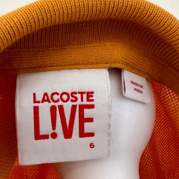 Men’s Lacoste Live Orange Golf Polo Shirt- Size 5 (Large) - Picture 5 of 5